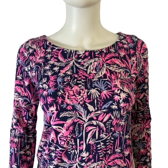Lilly Pulitzer Tristan Navy Swing of Things Top XSmall - Picture 3 of 4
